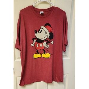 WomenMickey Mouse Red Christmas Delta Tee Size  XL